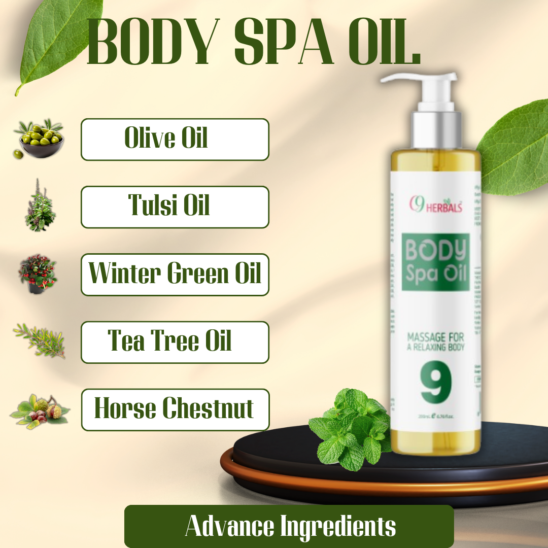 Body Spa Oil With Olive Oil And Tulsi Oil For Mind And Body Relaxing