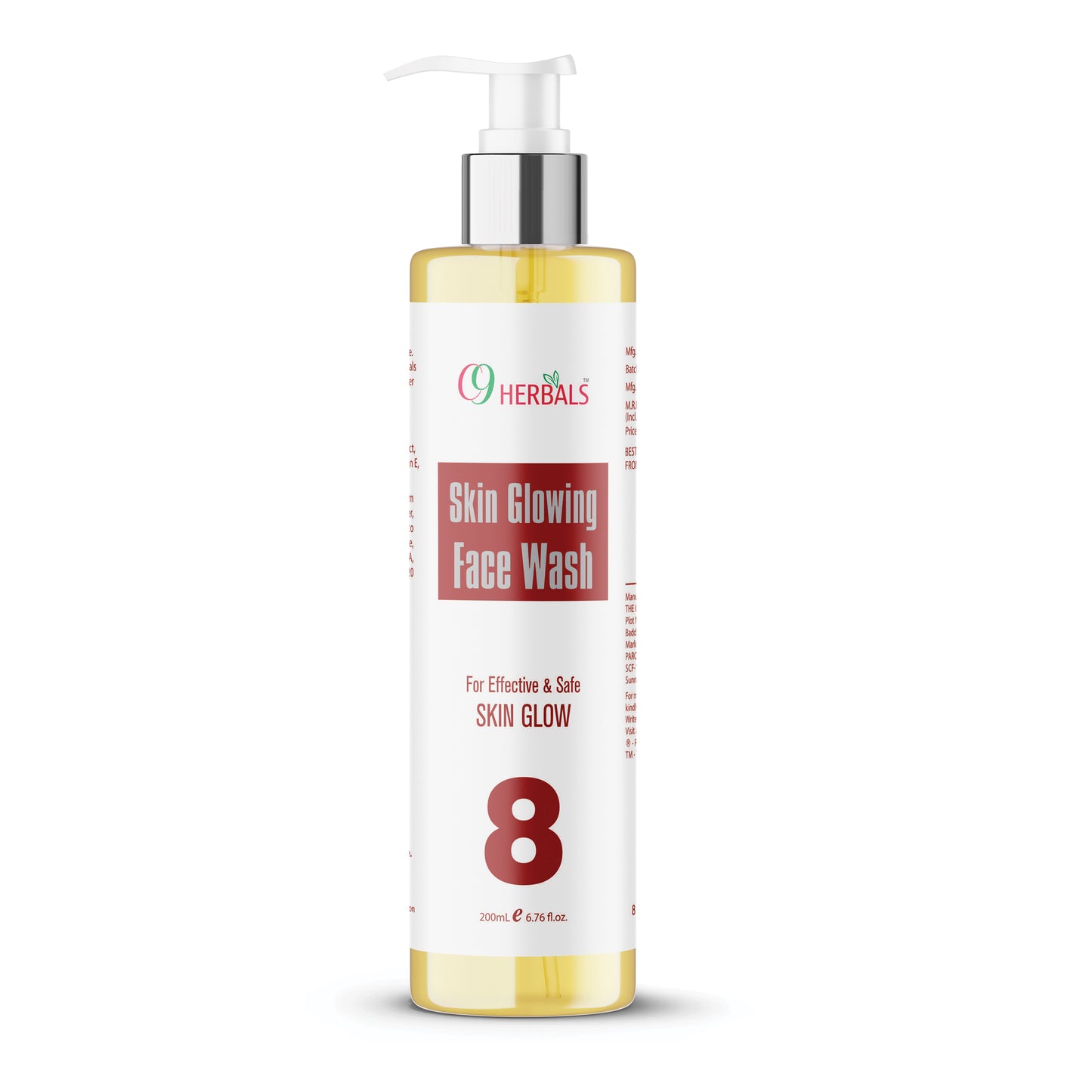 Herbals Skin Glowing Face Wash bottle on a white background