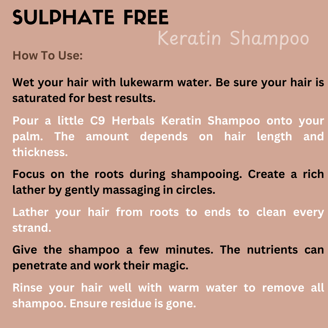 Keratin Shampoo | Saw Palmetto | Wheat Protein Extract | Dense Hair Growth | Reduce Hair Breakage | Frizz-Free Hair