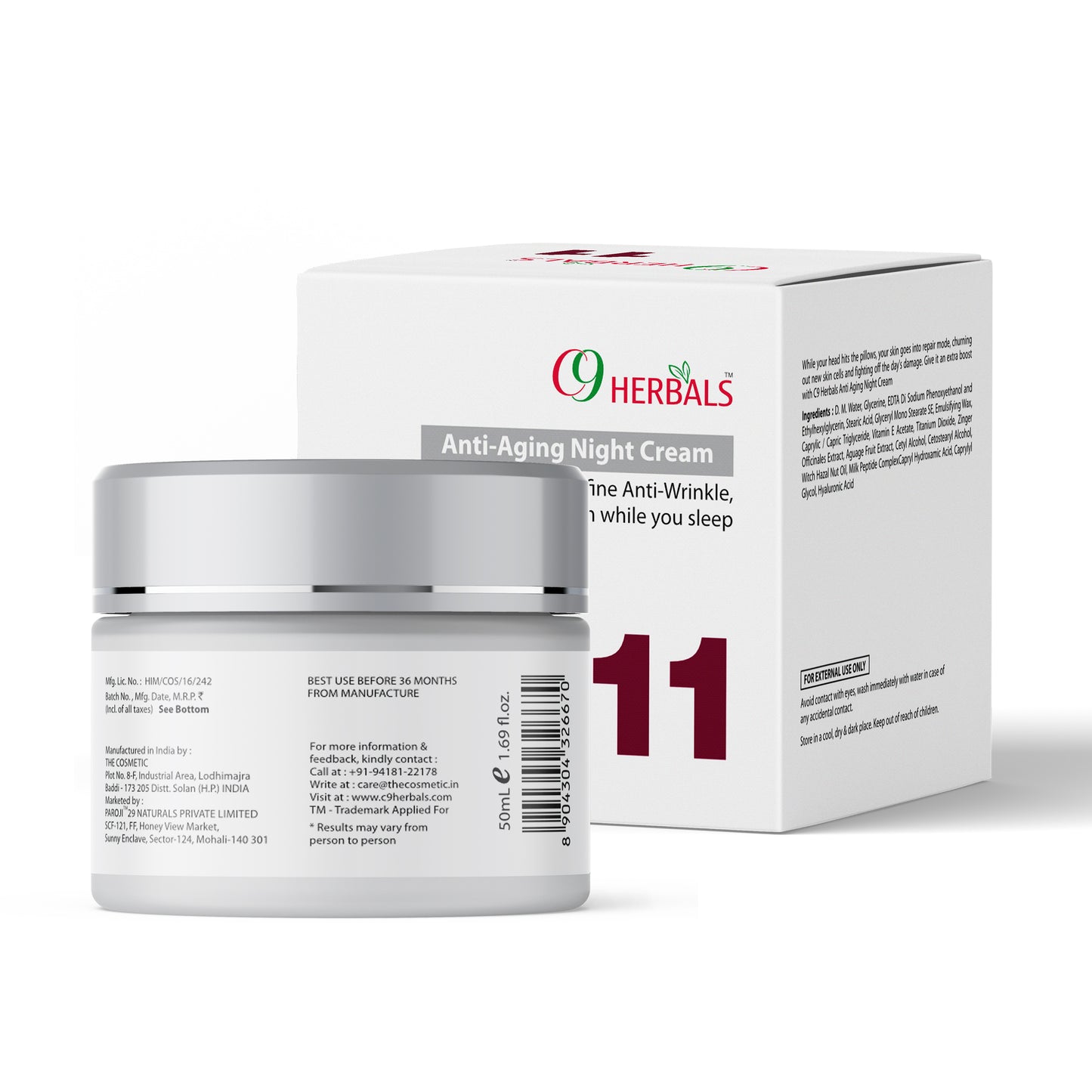 Anti Aging Night Cream For Fine Lines And Wrinkles, 50ML