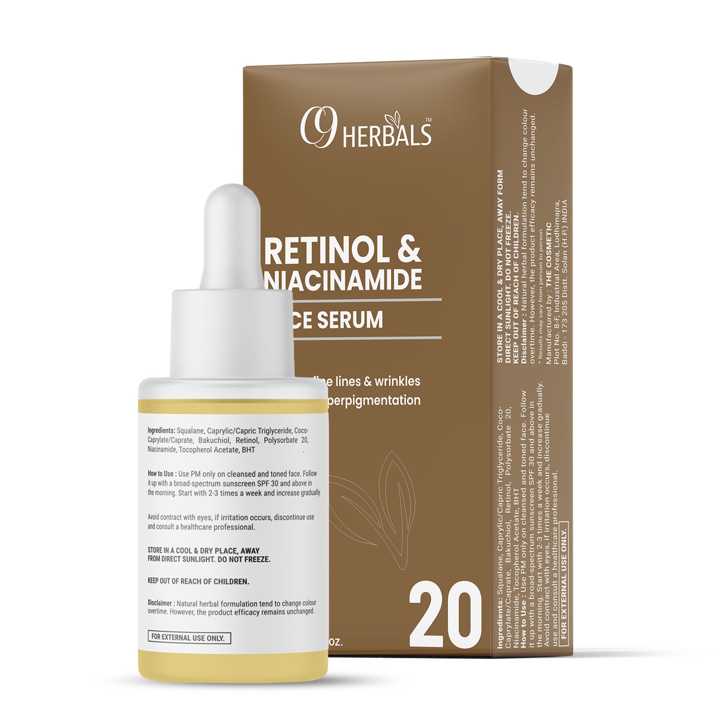 Retinol & Niacinamide Face Serum | Reduces Fine Lines | Reduces Wrinkles | Reduces