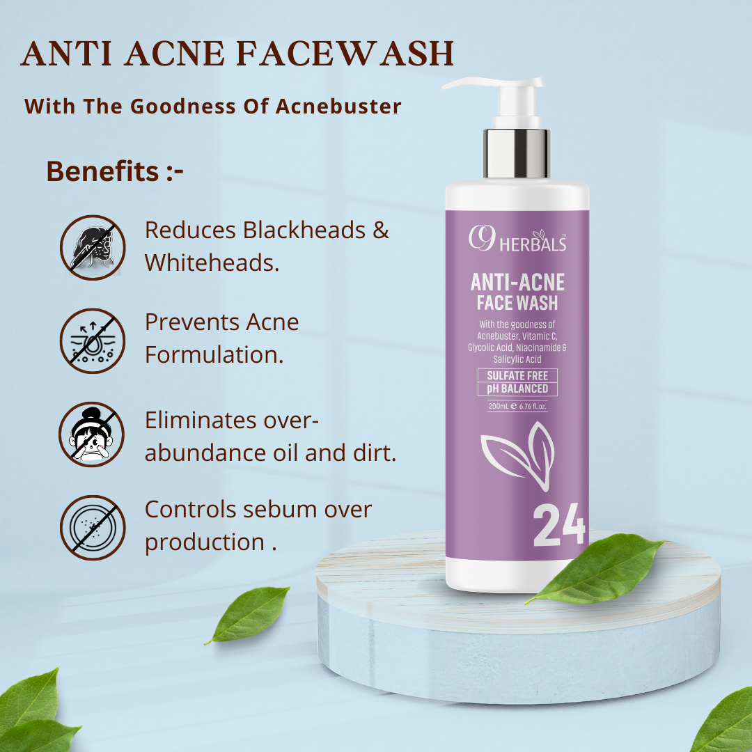 Anti- Acne Facewash | Salicylic Acid | Sulfate Free | Ph Balanced |