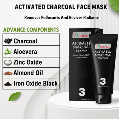 Activated Charcoal Face Mask With Aloevera And Liquorice