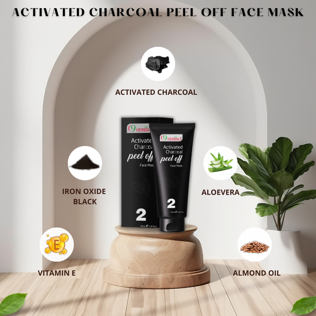 Activated Charcoal Peel Off Face Mask With Natural Aloevera And Tea Tree Oil, 100ml