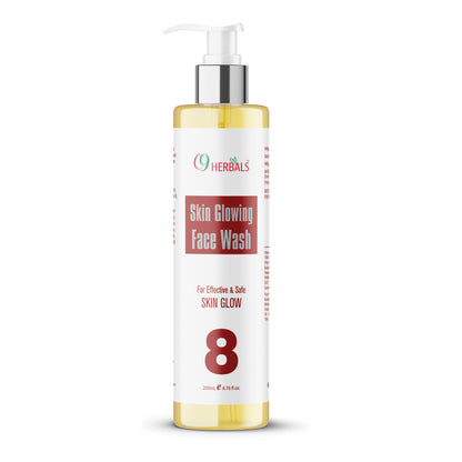 Herbals Skin Glowing Face Wash bottle on a white background