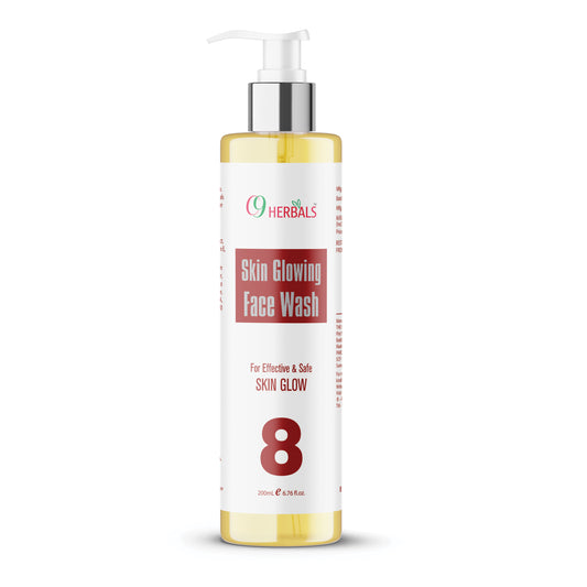 Herbals Skin Glowing Face Wash bottle on a white background