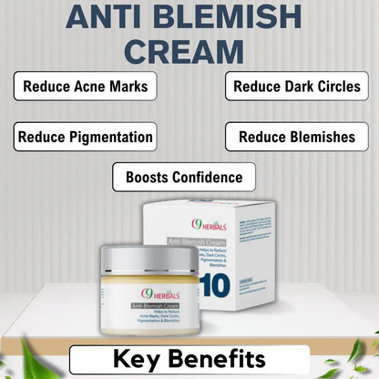 Anti Blemish Cream For Reduction Of Acne Marks, Dark Circles And Pigmentation. (50ML)