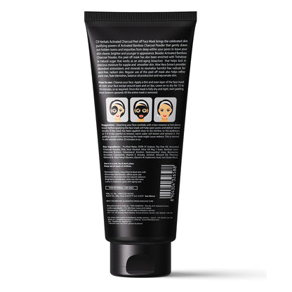 Activated Charcoal Peel Off Face Mask With Natural Aloevera And Tea Tree Oil, 100ml