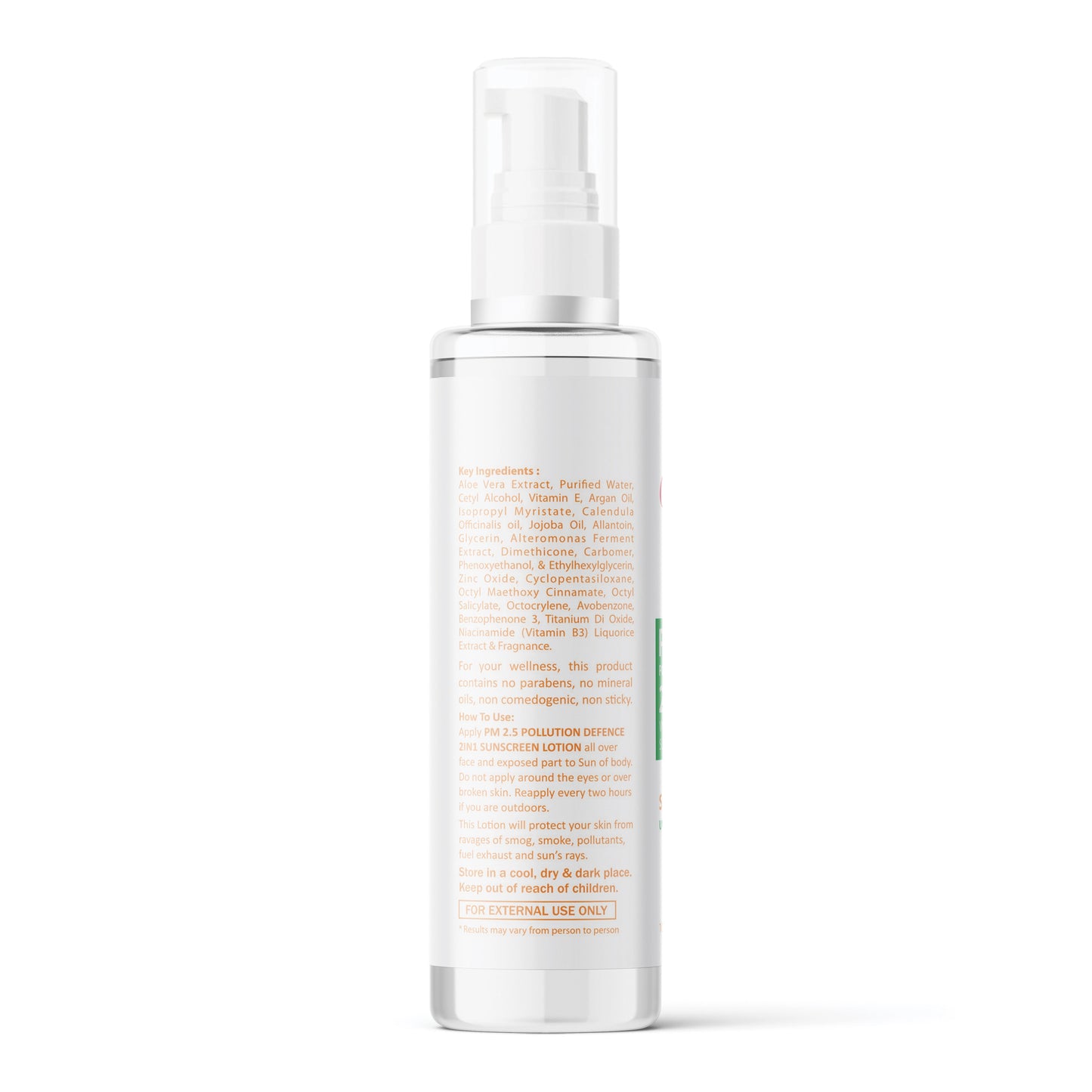 PM 2.5 Pollution Defence SPF 40 Sunscreen Lotion, UVA And UVB Protection, 100ml.