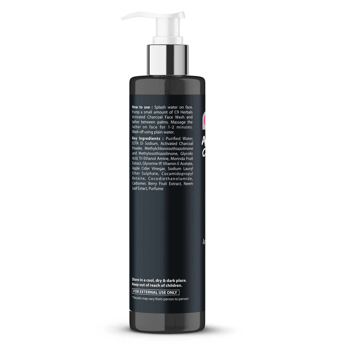 Charcoal Facewash For All Skin Types, With Neem Leaf And Vitamin E (200ML)