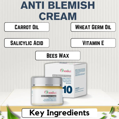 Anti Blemish Cream For Reduction Of Acne Marks, Dark Circles And Pigmentation. (50ML)