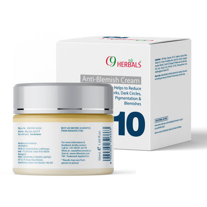 Anti Blemish Cream For Reduction Of Acne Marks, Dark Circles And Pigmentation. (50ML)