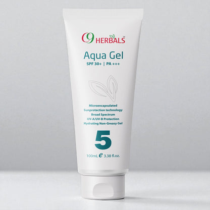 Aqua Gel Sunscreen With Aloevera And Titanium Dioxide For Protection Against UV-A/ UV-B Rays