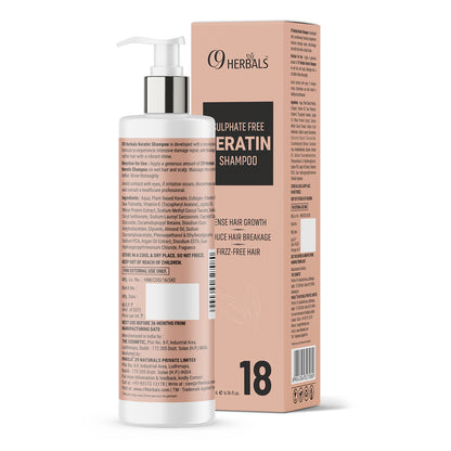 Keratin Shampoo | Saw Palmetto | Wheat Protein Extract | Dense Hair Growth | Reduce Hair Breakage | Frizz-Free Hair