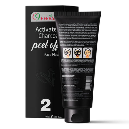Activated Charcoal Peel Off Face Mask With Natural Aloevera And Tea Tree Oil, 100ml
