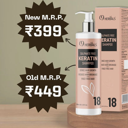 Keratin Shampoo | Saw Palmetto | Wheat Protein Extract | Dense Hair Growth | Reduce Hair Breakage | Frizz-Free Hair